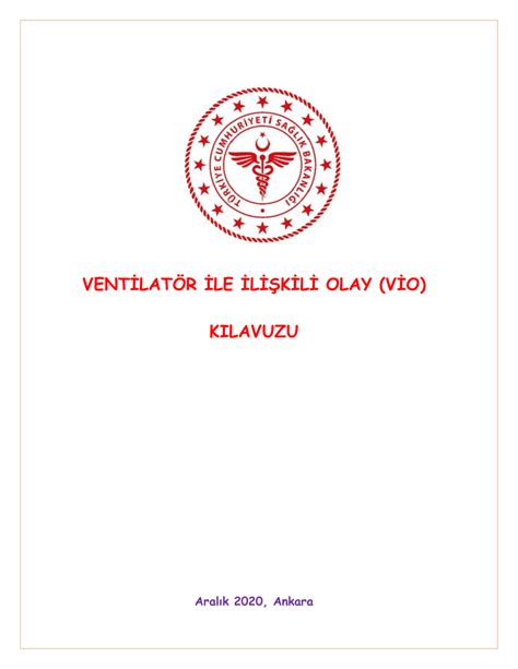 PDF VENTİLATÖR İLE İLİŞKİLİ OLAY VİO KILAVUZU