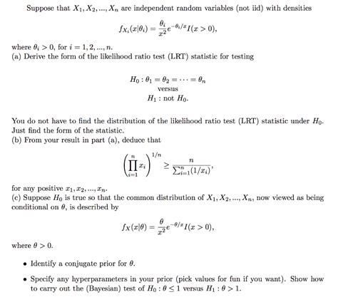 Solved Suppose That X1 X2 Xn Are Independent Random Chegg