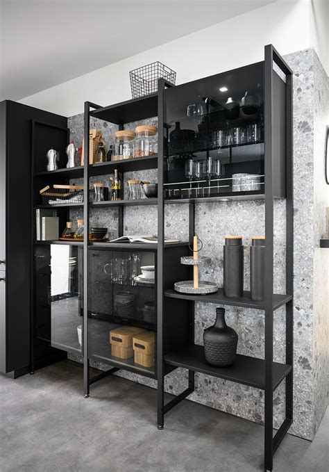 Industrial Style Shelves | Metal kitchen shelves, Kitchen shelving units, Kitchen wall storage