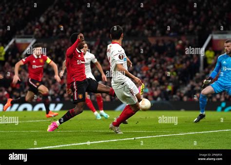 Manchester United S Tyrell Malacia Scores An Own Goal Sevilla S First