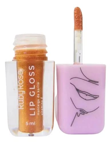 Lip Gloss Labial Ruby Rose Glitter Brilho Hidratante 5ml MercadoLivre