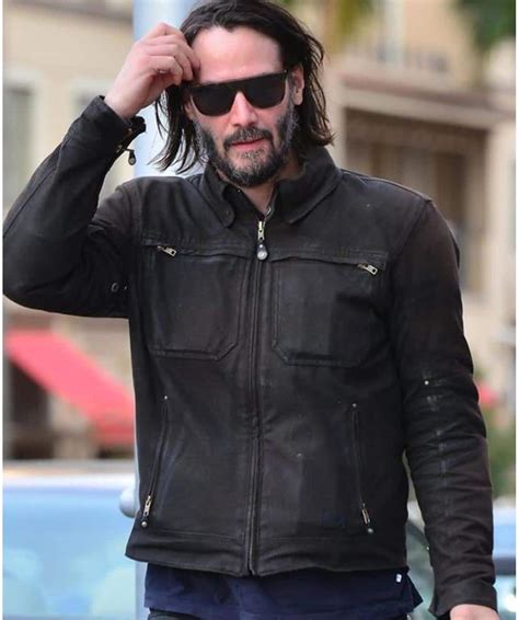 John Wick Chapter Keanu Reeves Leather Jacket Usa Leather Factory