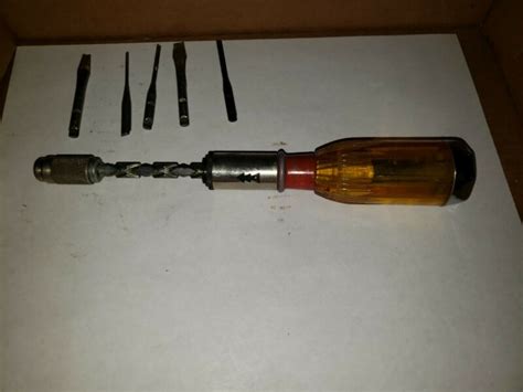 Vintage Stanley Yankee Handyman H Spiral Push Rachet Push Hand Drill