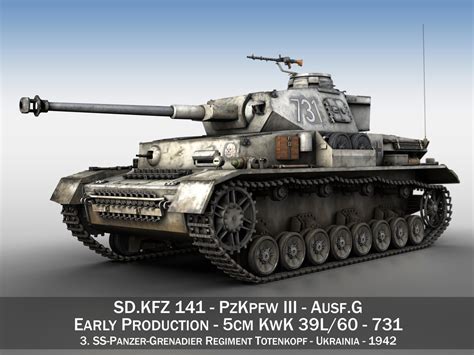 PzKpfw IV Panzer 4 Ausf G 731 3D Model CGTrader