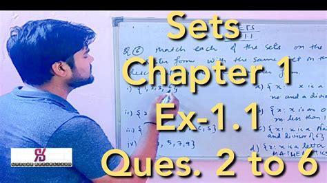 Sets Exercise 1 1 Class 11 Question 2 To 6 Class 11 Maths Cbse Ncert Unique Reflection