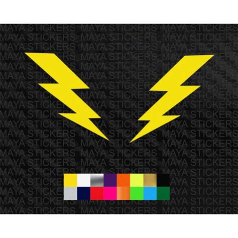 Flash lightning charge decal stickers for EVs in custom colors and sizes