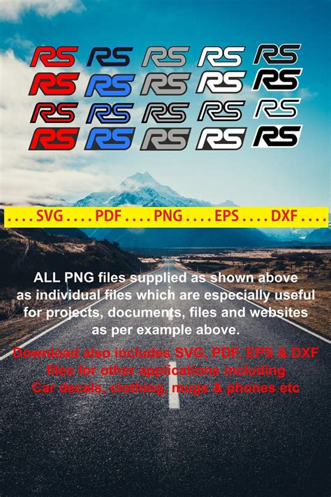 FORD RS Logo Digital Files .svg .dxf .png .eps & .pdf Formats for ...