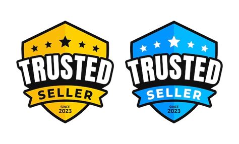 Premium Vector Trusted Seller Vector Logo With Shield And Star