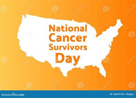 National Cancer Survivors Day June Holiday Concept Template For