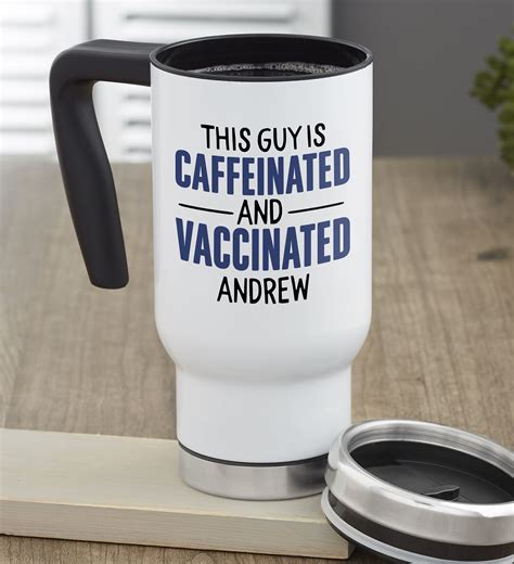 Vaccinated Personalized 14 Oz Commuter Travel Mug