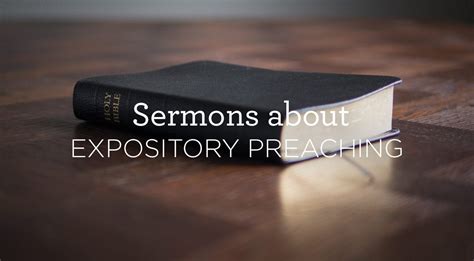 Sermons about Expository Preaching