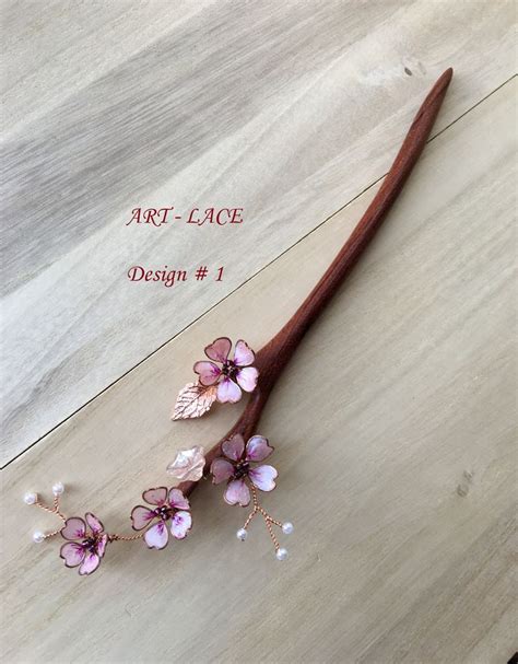 Cherry Blossom Hair Stick Sakura Hair Stick Valentine S Gift For