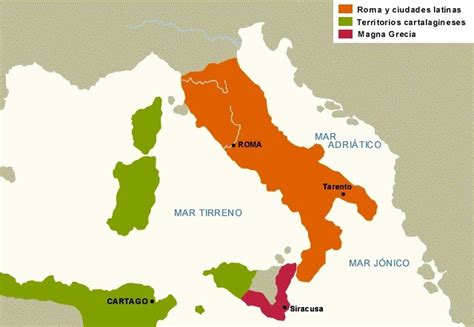 Mapa del Imperio Romano: Expansión en el siglo III a.C. | Social Hizo