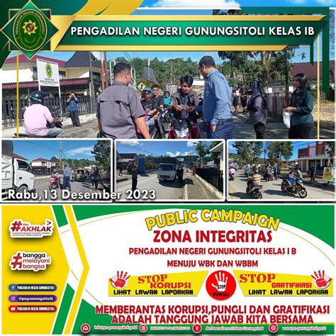 Public Campaign Pembangunan Zona Integritas Pengadilan Negeri