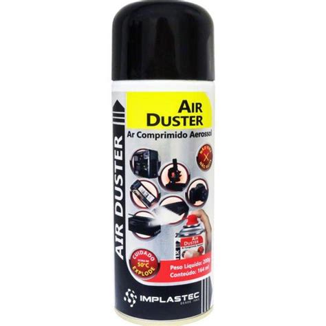 Ar comprimido aerossol não inflamável air duster implastec Ar