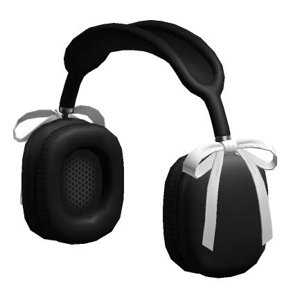 Basic Shiny Headphones W White Bow Roblox