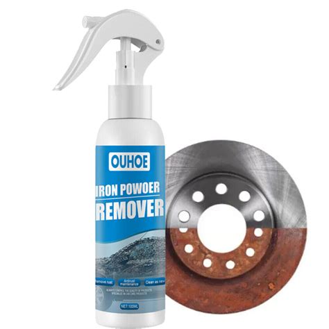 OUHOE Iron Powder Remover Car Rust Removal Spray RustOut Instant