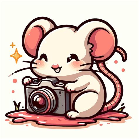 Premium Vector A Mouse With A Camera