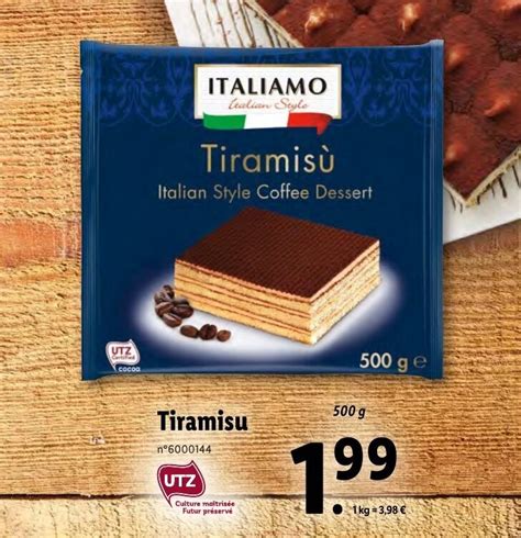 Promo Tiramisu Chez Lidl