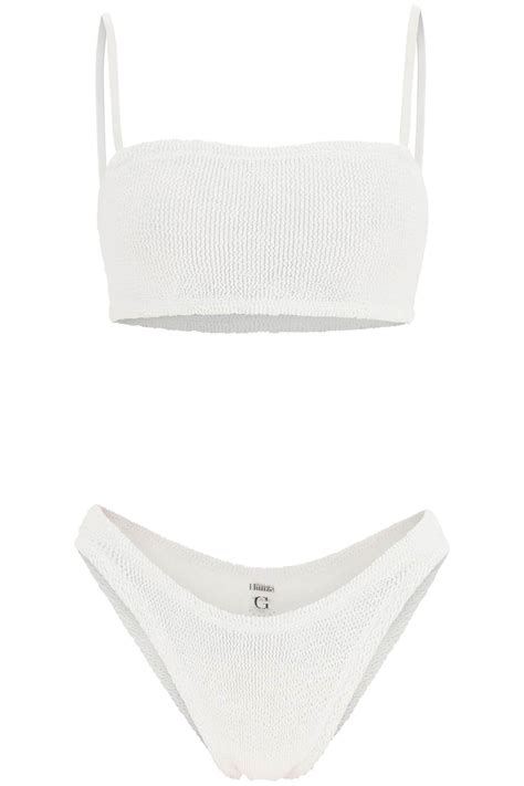 Hunza G Gigi Bikini Set White White Editorialist