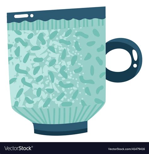 Ceramic Mug For Hot Drinks Cozy Pattern Royalty Free Vector