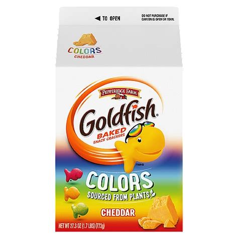 Goldfish Colors Cheddar Cheese Crackers, 27.3 oz Carton - ShopRite