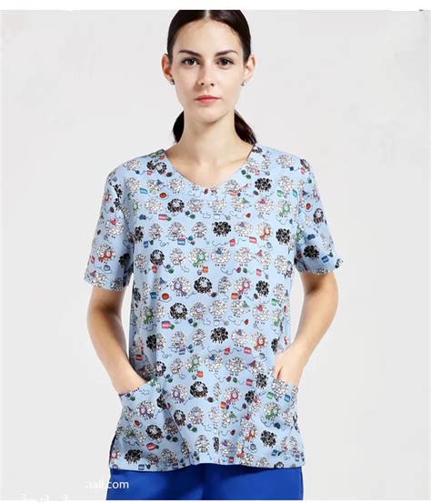 Direct Selling New Medical Scrubs Women Printed Uniforms U