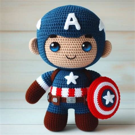 Crochet Captain America Amigurumi Free Pattern In 2024 Disney Crochet