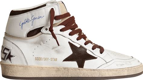 Buy Golden Goose Sky Star High White Chocolate Brown Gmf00230