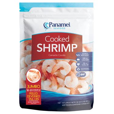 SuperMax PANAMEI SHRIMP COOKED JUMBO 16 20 PEEL 1 LB