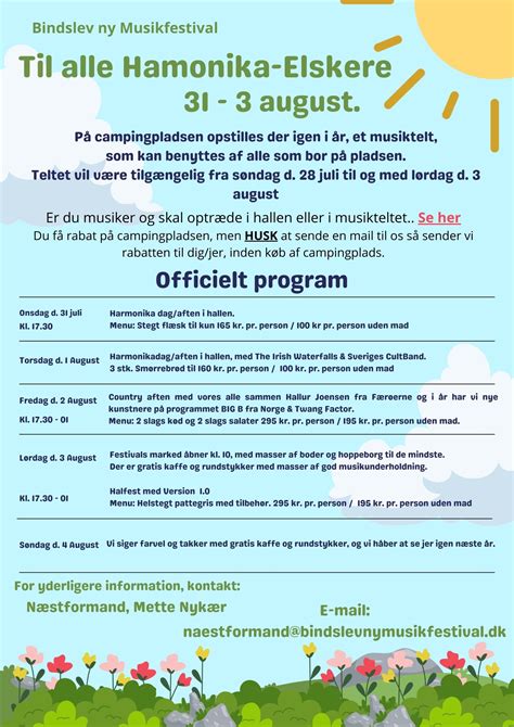 Aktuelt Program Bindslev Ny Musikfestival