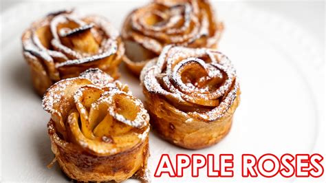 Baked Apple Roses 🍎 Puff Pastry Tarts 10 Min Prep Youtube