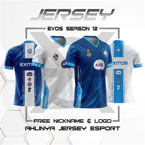 Jual Jersey Evos Terbaru 2023 MPL Season 12 MSC MSI Free Custom