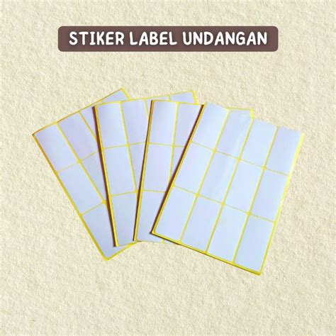 Jual Stiker Label Undangan 103 Shopee Indonesia