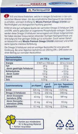 Mivolis Premium Omega 3 Krillöl Kapseln 60 St 45 g dauerhaft günstig