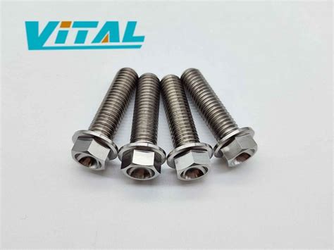 Pc Vitaltitanium Titanium Bolt M X Mm Thread Pitch Hex Head