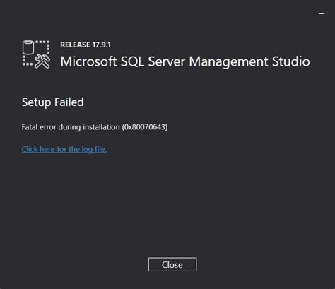 Installation Unable To Install Sql Server Management Studio Ssms On