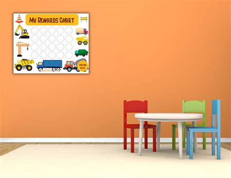 Toddlers Routine Sticker Chart Kids Habit Reward Tracker Printable