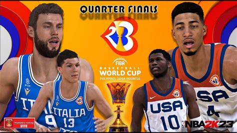 Fiba World Cup 2023 L Italy Vs Usa L Quarter Finals L Nba 2k23 Pc Gameplay L Fiba 2k23 By