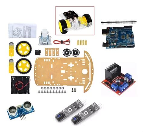 Kit Seguidor De Linea Completo Chasis De 3 Ruedas Arduino Cuotas Sin