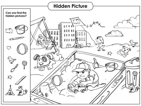 Printable Hidden Object Games for Kids | Hidden objects, Find the ...