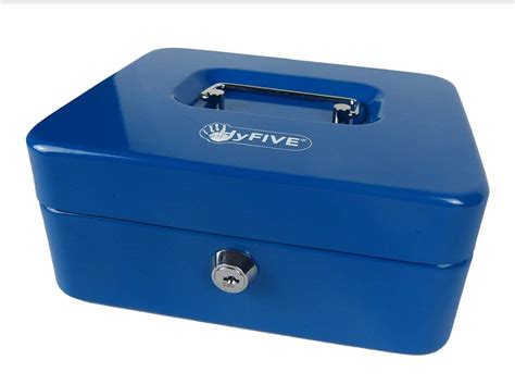 Buy Hyfive Petty Cash Box Mm Supplied With Keys And Removable