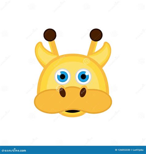 Isolated Cute Giraffe Avatar Stock Vector Illustration Of Animal