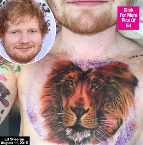 Ed Sheeran’s Lion Tattoo — Is His Chest Piece Real Or Nah? - Hollywood Life