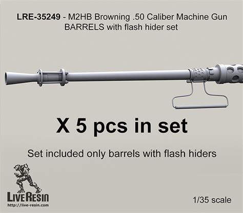 M2hb Browning 50 Caliber Machine Gun Barrels With Flash Hider