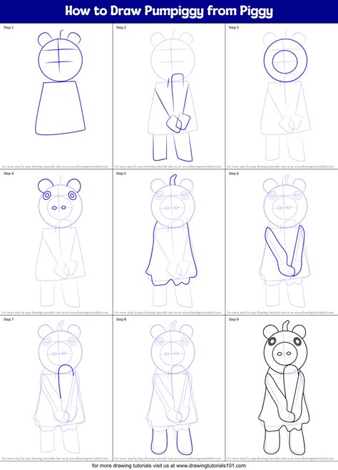 How To Draw Pumpiggy From Piggy Piggy Step By Step