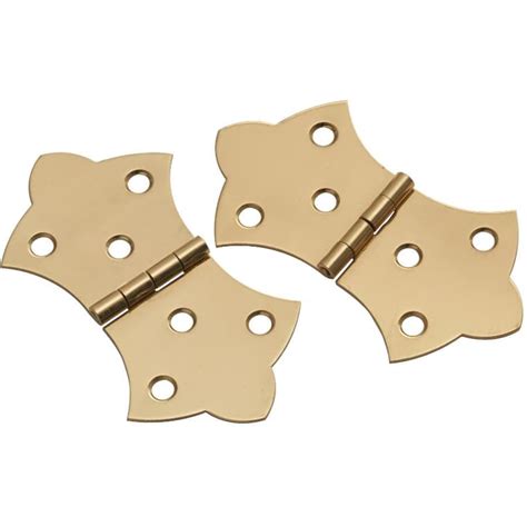 BUILDER'S HARDWARE 2 Pack 1-3/4" x 3-1/6" Brass Decorative Hinges ...