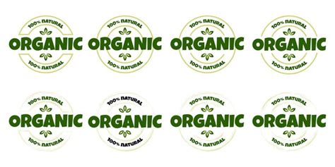 Premium Vector Organic And Natural Products Sticker Label Badge Logo