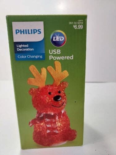 Philips LED Color Changing Reindeer USB Powered 6 Christmas Holiday