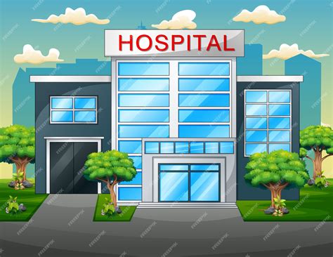 Premium Vector Hospital Building Exterior Modern Clinic View